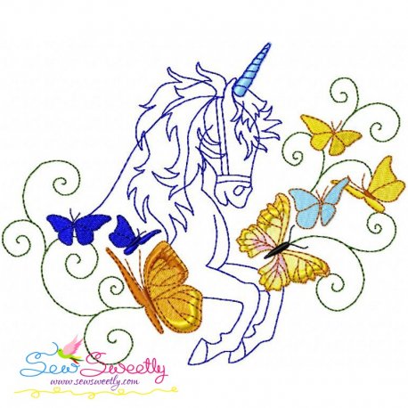 Magic Unicorn-2 Embroidery Design