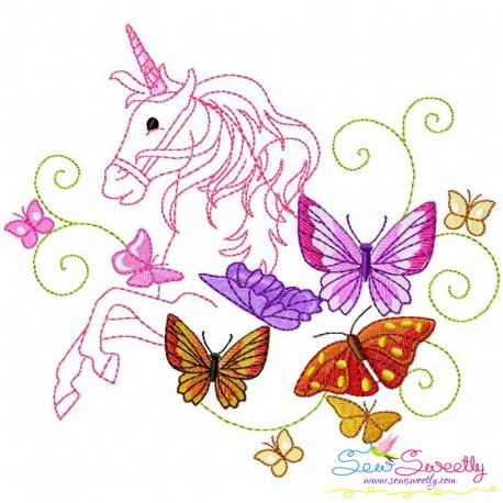 Magic Unicorn-3 Embroidery Design