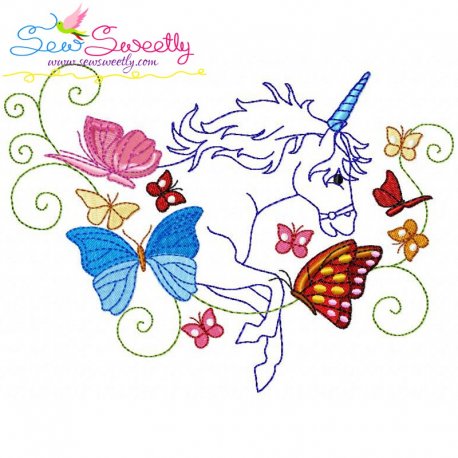 Magic Unicorn-4 Embroidery Design