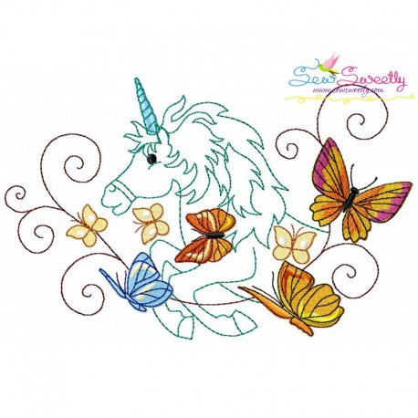Magic Unicorn-5 Embroidery Design