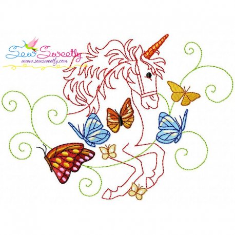 Magic Unicorn-6 Embroidery Design