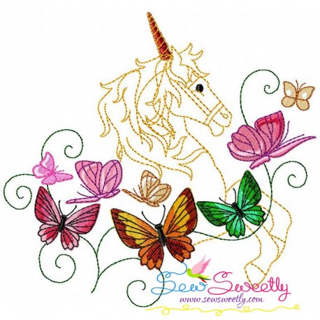 Magic Unicorn-8 Embroidery Design- 1