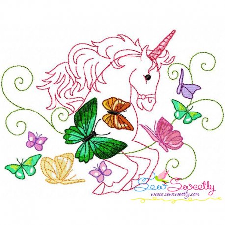 Magic Unicorn-9 Embroidery Design- 1
