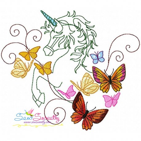 Magic Unicorn-10 Embroidery Design- 1