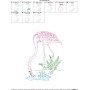 Vintage Stitch Flamingo-1 Embroidery Design Pattern-2