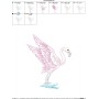 Vintage Stitch Flamingo-2 Embroidery Design Pattern-2