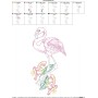 Vintage Stitch Flamingo-4 Embroidery Design Pattern-2