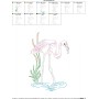 Vintage Stitch Flamingo-5 Embroidery Design Pattern-2