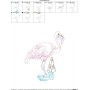 Vintage Stitch Flamingo-6 Embroidery Design Pattern-2