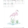 Vintage Stitch Flamingo-8 Embroidery Design Pattern-2