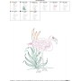 Vintage Stitch Flamingo-9 Embroidery Design Pattern-2