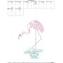 Vintage Stitch Flamingo-10 Embroidery Design Pattern-2