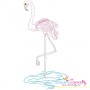 Vintage Stitch Flamingo-11 Embroidery Design Pattern-1