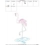 Vintage Stitch Flamingo-11 Embroidery Design Pattern-2