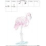 Vintage Stitch Flamingo-12 Embroidery Design Pattern-2