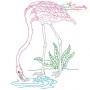 Vintage Stitch Flamingos Embroidery Design Bundle-2