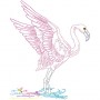 Vintage Stitch Flamingos Embroidery Design Bundle-3