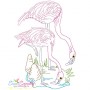 Vintage Stitch Flamingos Embroidery Design Bundle-4