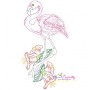 Vintage Stitch Flamingos Embroidery Design Bundle-5