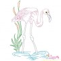 Vintage Stitch Flamingos Embroidery Design Bundle-6