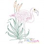 Vintage Stitch Flamingos Embroidery Design Bundle-10