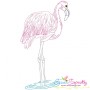 Vintage Stitch Flamingos Embroidery Design Bundle-13