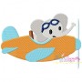 Elephant Pilot Embroidery Design Pattern-1