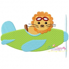Lion Pilot Embroidery Design Pattern-1