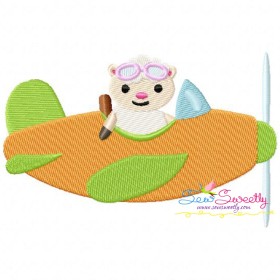 Sheep Pilot Embroidery Design Pattern-1