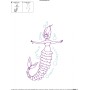 Vintage Stitch Mermaid-2 Embroidery Design Pattern-2