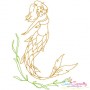 Vintage Stitch Mermaid-4 Embroidery Design Pattern-1