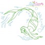 Vintage Stitch Mermaid-5 Embroidery Design Pattern-1