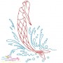Vintage Stitch Mermaid-10 Embroidery Design Pattern-1