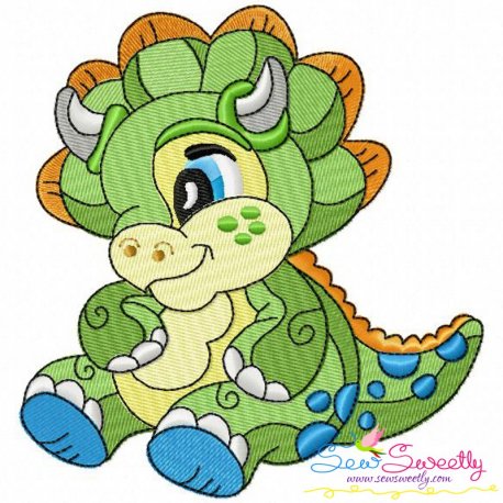 Baby Dinosaur-6 Embroidery Design Pattern-1