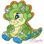 Baby Dinosaurs Embroidery Design Bundle-7