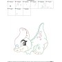 Vintage Stitch Baby Dinosaur-10 Embroidery Design Pattern-2