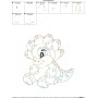 Vintage Stitch Baby Dinosaur-6 Embroidery Design Pattern-2
