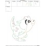 Vintage Stitch Baby Dinosaur-3 Embroidery Design Pattern-2