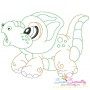 Vintage Stitch Baby Dinosaurs Embroidery Design Bundle-3