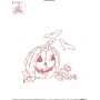 Redwork Halloween Pumpkin-10 Embroidery Design Pattern-2