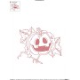 Redwork Halloween Pumpkin-4 Embroidery Design Pattern-2