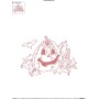 Redwork Halloween Pumpkin-3 Embroidery Design Pattern-2