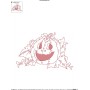 Redwork Halloween Pumpkin-2 Embroidery Design Pattern-2