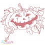 Redwork Halloween Pumpkins Embroidery Design Bundle-6