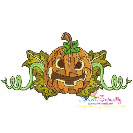 Halloween Pumpkin-8 Embroidery Design- 1