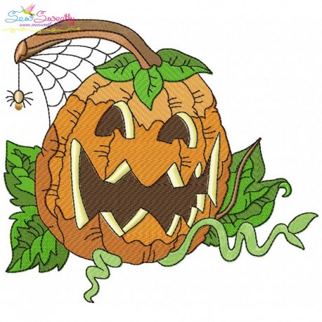 Halloween Pumpkin-6 Embroidery Design Pattern