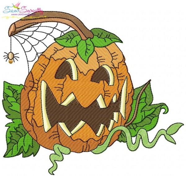 Halloween Pumpkin-6 Embroidery Design Pattern-1
