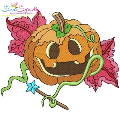 Halloween Pumpkin-4 Embroidery Design Pattern-1