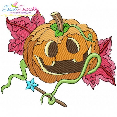Halloween Pumpkin-4 Embroidery Design Pattern