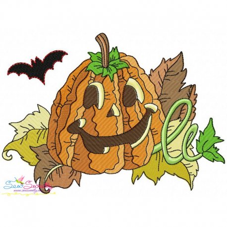 Halloween Pumpkin-3 Embroidery Design Pattern